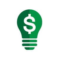 Lightbulb with dollar sign icon